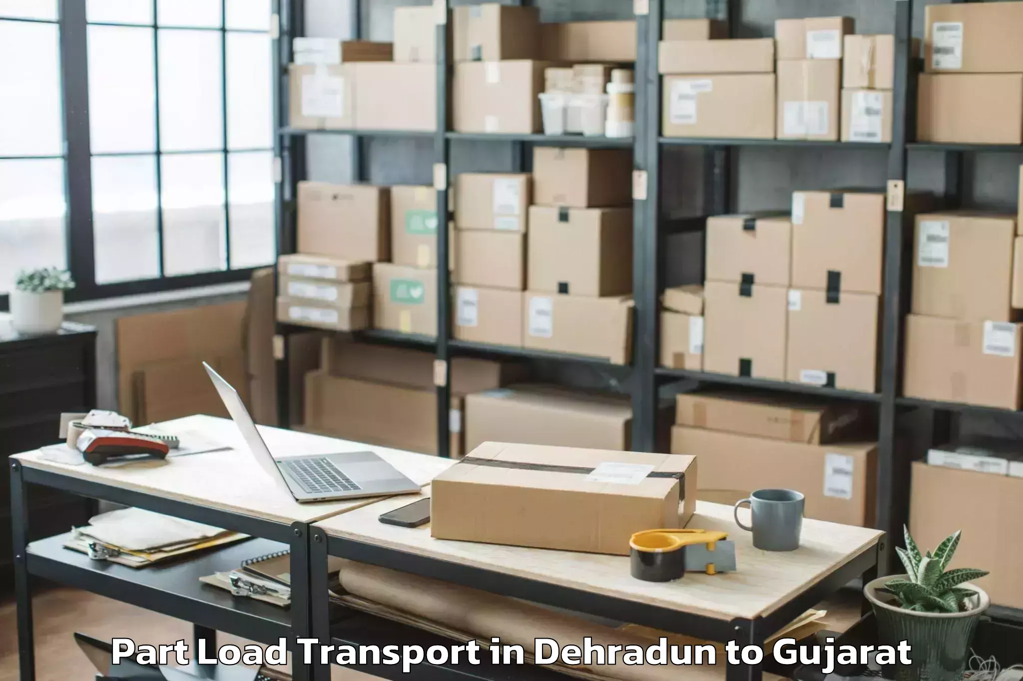 Easy Dehradun to Visnagar Part Load Transport Booking